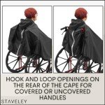 Waterproof Wheelchair Rain Cape Poncho - Unisex