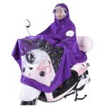 Purple Hooded Rain Cape for Mobility Scooters