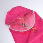 Hooded Rain Poncho for Mobility Scooters - Rose Red
