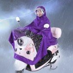 Purple Hooded Rain Cape for Mobility Scooters