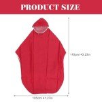 Hooded Rain Poncho for Mobility Scooters - Rose Red