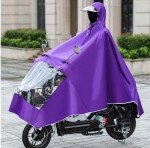 Purple Hooded Rain Cape for Mobility Scooters