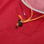 Hooded Rain Poncho for Mobility Scooters - Rose Red