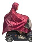 Blue Poncho for Mobility Scooter Riders