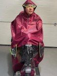 Blue Poncho for Mobility Scooter Riders