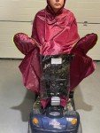 Blue Poncho for Mobility Scooter Riders