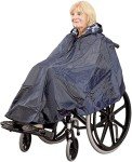 Waterproof Hooded Poncho for Wheelchairs & Scooters