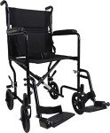 Lightweight Folding Wheelchair with Attendant Brakes and Straps