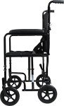 Lightweight Folding Wheelchair with Attendant Brakes and Straps