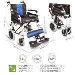 Lightweight Folding Aluminium Transit Wheelchair with Handbrakes