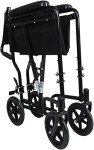 Lightweight Folding Wheelchair with Attendant Brakes and Straps