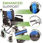Lightweight Folding Aluminium Transit Wheelchair with Handbrakes