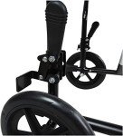 Lightweight Folding Wheelchair with Attendant Brakes and Straps