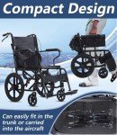 NOMIGO Lightweight Folding Travel Wheelchair for Seniors