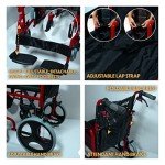 Lightweight Folding Attendant Wheelchair with 18" Seat