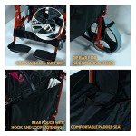 Lightweight Folding Attendant Wheelchair with 18" Seat