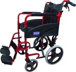 Lightweight Folding Attendant Wheelchair with 18" Seat