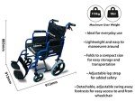 Aidapt Folding Lightweight Attendant-Pushed Wheelchair, 18” Seat