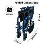 Aidapt Folding Lightweight Attendant-Pushed Wheelchair, 18” Seat