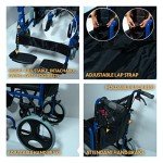 Aidapt Folding Lightweight Attendant-Pushed Wheelchair, 18” Seat
