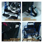 Aidapt Folding Lightweight Attendant-Pushed Wheelchair, 18” Seat