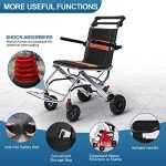 Lightweight Folding Travel Wheelchair with Hand Brake