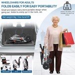 Lightweight Folding Travel Wheelchair with Hand Brake