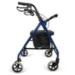 Lightweight Folding Rollator with Basket for Seniors