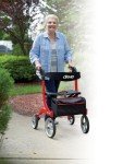 Drive Medical Nitro Euro-Style 4-Wheel Walker, Red