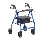 DeVilbiss Lightweight Blue Rollator with Seat
