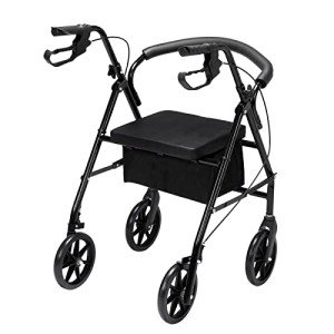 Bonnlo All-Terrain Rollator Walker with Wide Seat