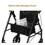 Bonnlo All-Terrain Rollator Walker with Wide Seat