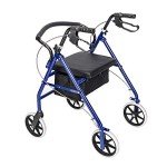 Lightweight Folding 4 Wheel Mobility Walker with Seat