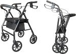 Lightweight Folding 4-Wheel Mobility Walker with Seat