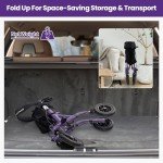 COSTWAY Foldable Rollator with Adjustable Height and Seat