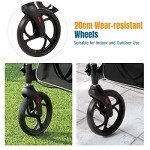 Folding 4-Wheel Mobility Scooter Walker with Seat