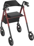 Active8 Wellness Lightweight 4-Wheel Rollator Walker