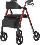 Active8 Wellness Lightweight 4-Wheel Rollator Walker