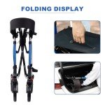 Foldable Rollator Walker with 8” Wheels & Seat