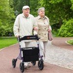 COSTWAY Foldable Rollator with Adjustable Height and Seat