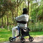 Foldable Rollator Walker with 8” Wheels & Seat