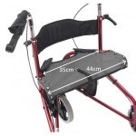 Lightweight Tri Walker Rollator with Seat and Bag