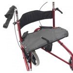 Lightweight Tri Walker Rollator with Seat and Bag