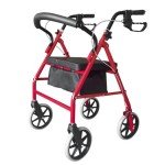 Lightweight Folding 4-Wheel Mobility Walker with Seat