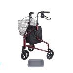 DAYS Lightweight Folding 3-Wheel Walker - Ruby Red