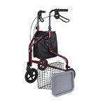 DAYS Lightweight Folding 3-Wheel Walker - Ruby Red