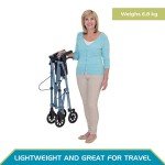 Lightweight 4-Wheel Rollator with Seat for Seniors