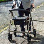 NRS Healthcare 4-Wheel Rollator Walking Aid - Silver