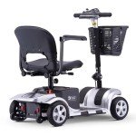 Portable 4mph Split Mobility Scooter - Silver