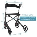 Vive Mobility Folding 4-Wheel Rollator Walker